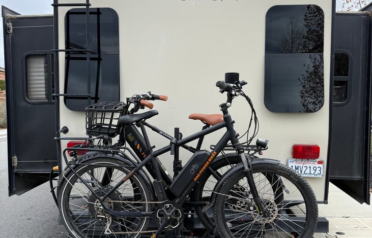 Plenty of room in the back to bring your bikes along for the trip.