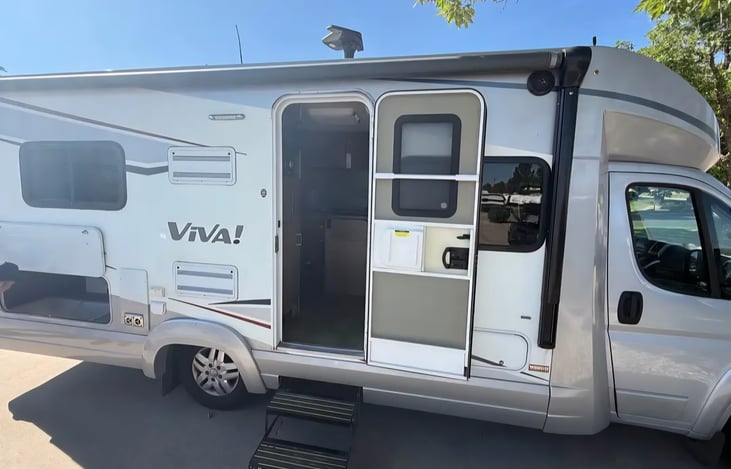 24 feet long with plenty of storage. Large awning for Colorado's 300 plus days of sunshine!