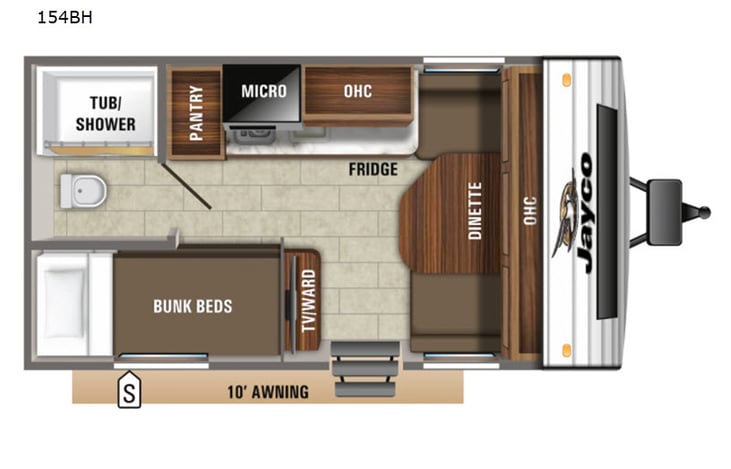 Representative floor plan provided by a trusted RVshare partner.