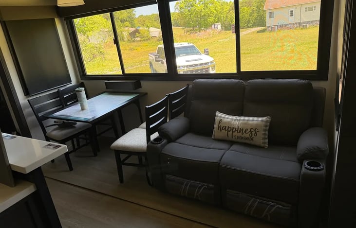 Living area and dining area.