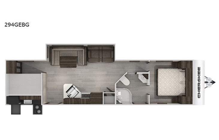 Representative floor plan provided by a trusted RVshare partner.