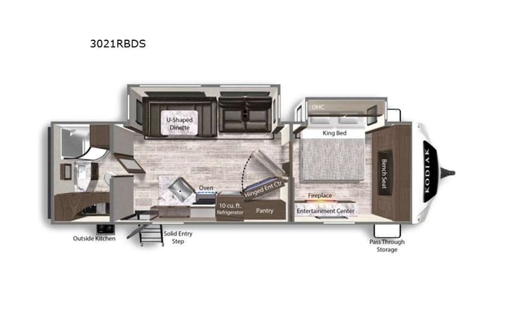 Representative floor plan provided by a trusted RVshare partner.