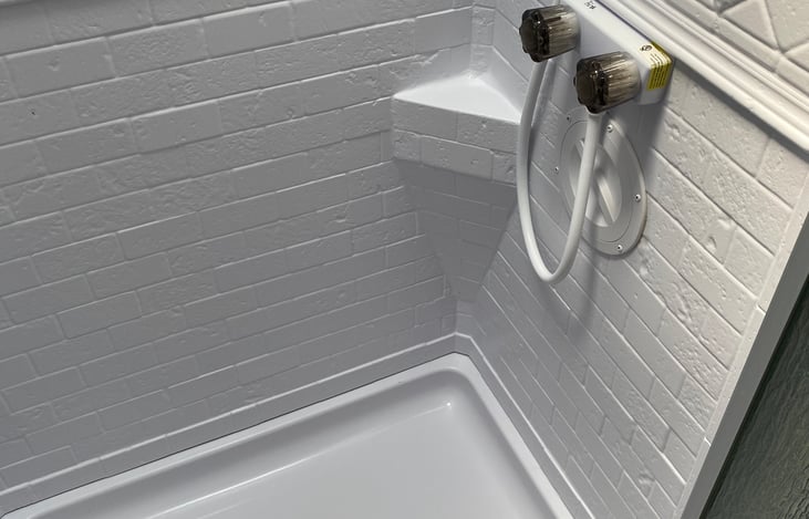 Bright and airy shower