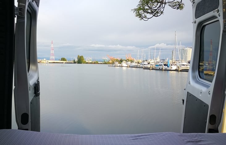 A view from inside bed