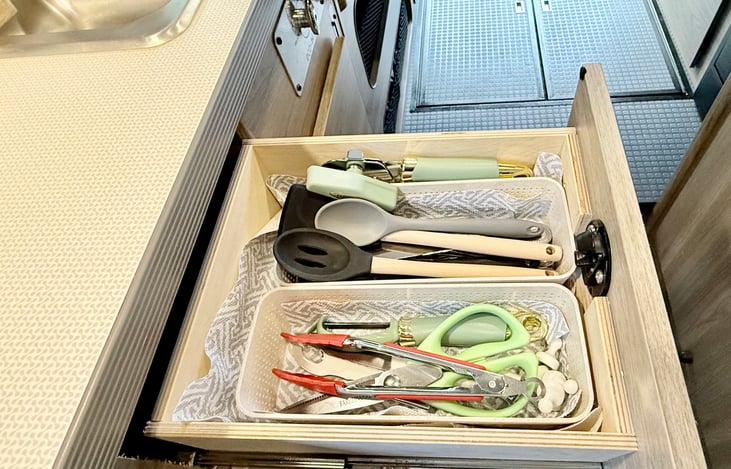 Fully stocked kitchen