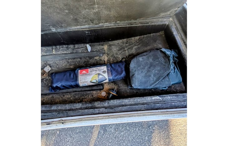 Air mattress provided, two person tent available as additional add-on