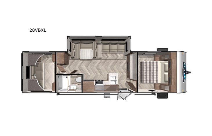 Representative floor plan provided by a trusted RVshare partner.