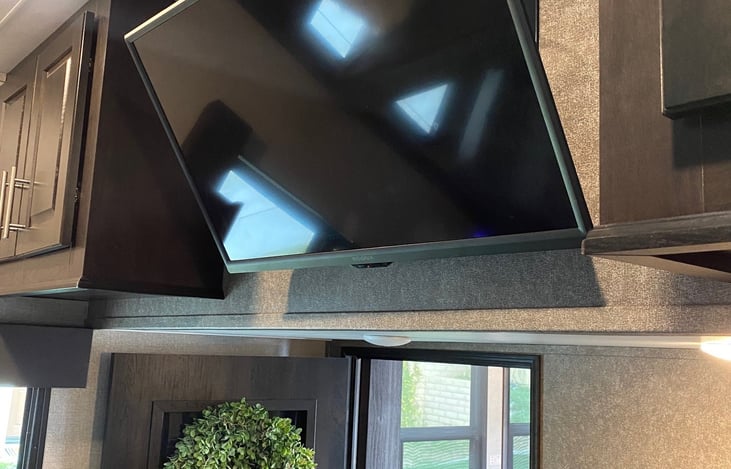 Brand new SMART TV in garage.