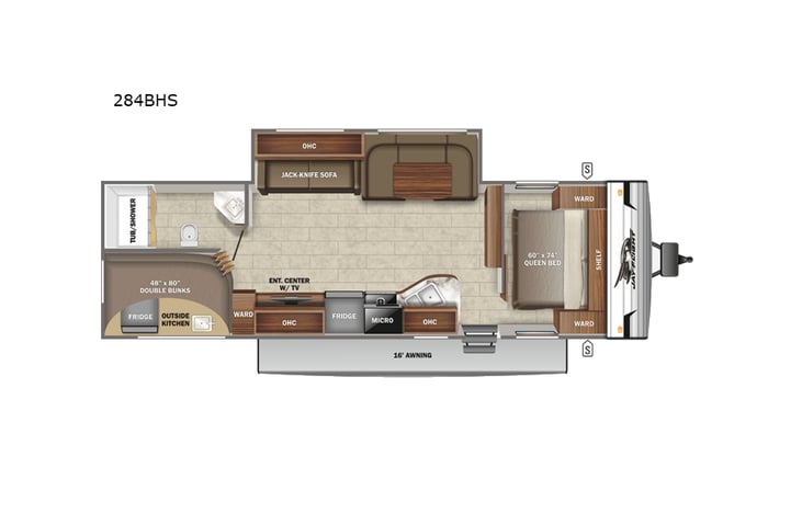 Representative floor plan provided by a trusted RVshare partner.