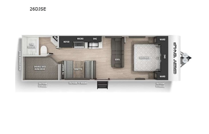Representative floor plan provided by a trusted RVshare partner.