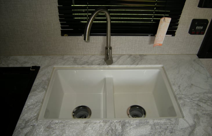 Premium feature, deep double sink