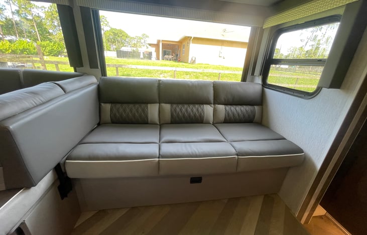 Recliner sofa turns out to a twin/full size bed