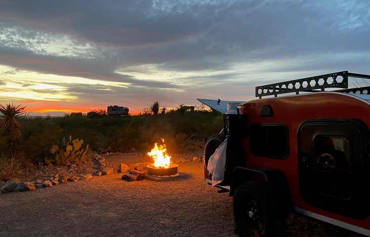 Campfire with a view