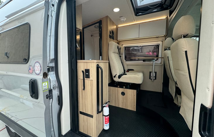 Large sliding door with bug screen