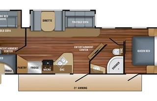 31 foot bunkhouse with remote office