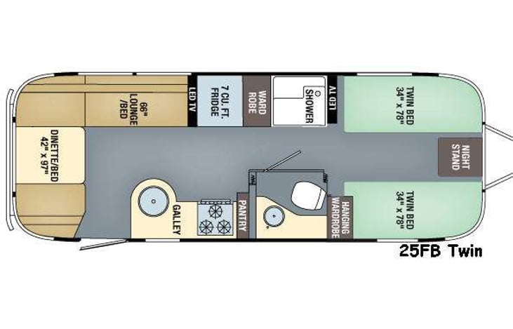 Representative floor plan provided by a trusted RVshare partner.
