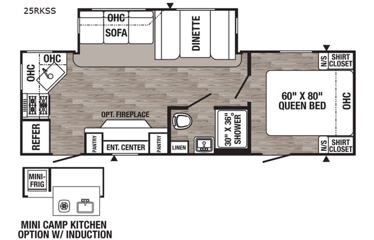 Representative floor plan provided by a trusted RVshare partner.