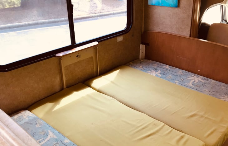 Dinette converted to bed