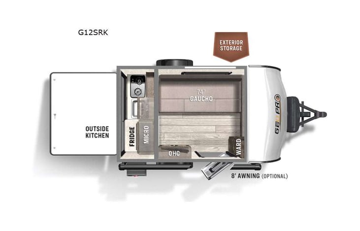 Representative floor plan provided by a trusted RVshare partner.