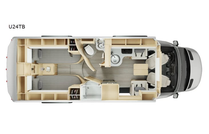 Representative floor plan provided by a trusted RVshare partner.