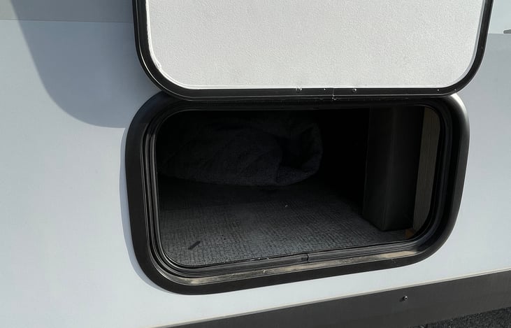 Under-coach storage. Passes-through with doors on both sides.