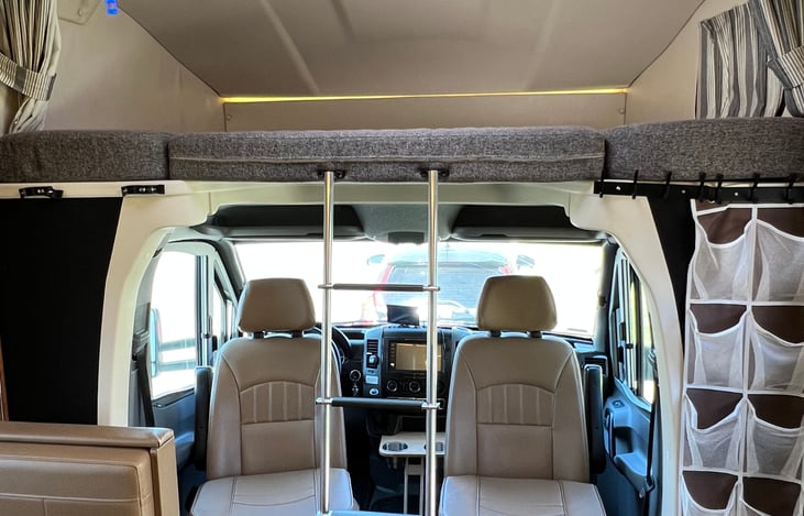Cab and over head bunk
