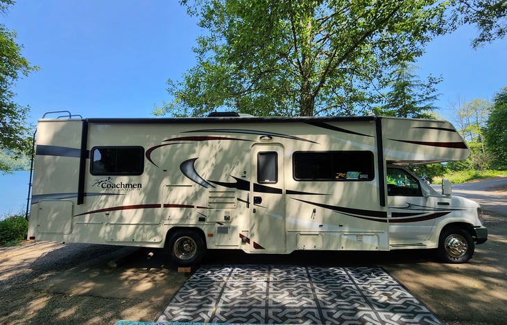 Entry door with awning