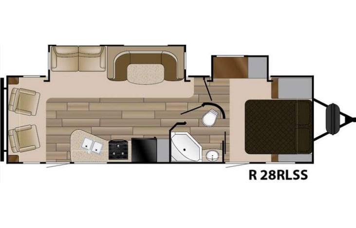 Representative floor plan provided by a trusted RVshare partner.