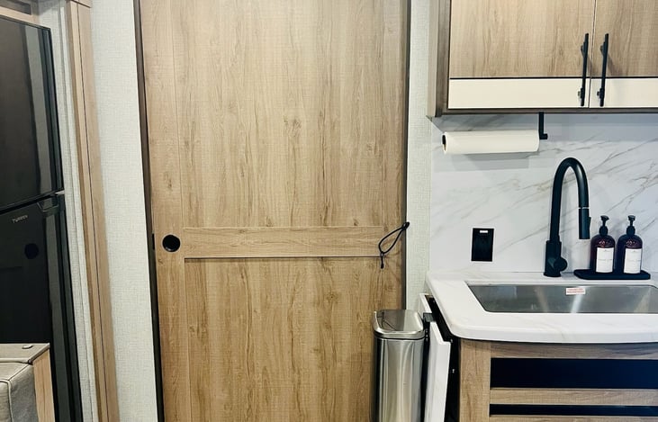 Sliding door to Bedroom for Privacy