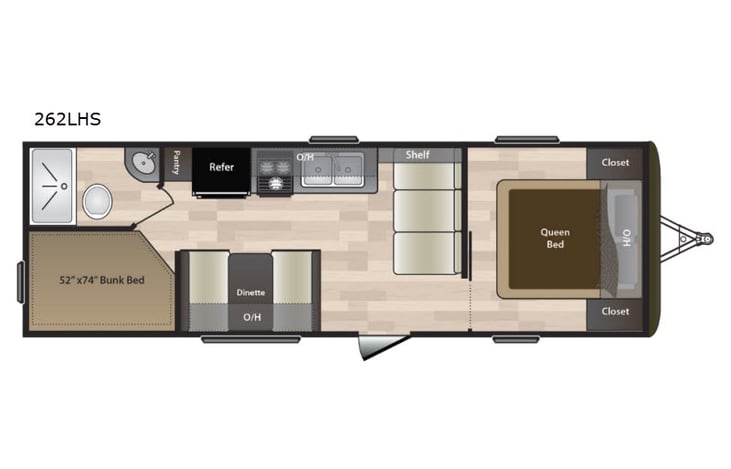 Representative floor plan provided by a trusted RVshare partner.