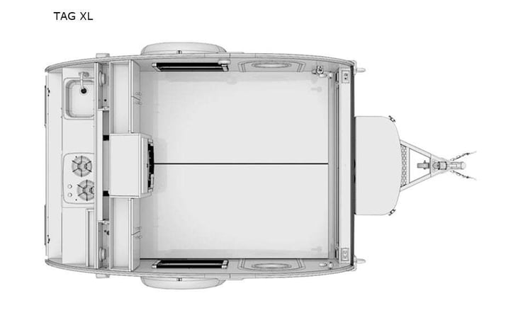 Representative floor plan provided by a trusted RVshare partner.
