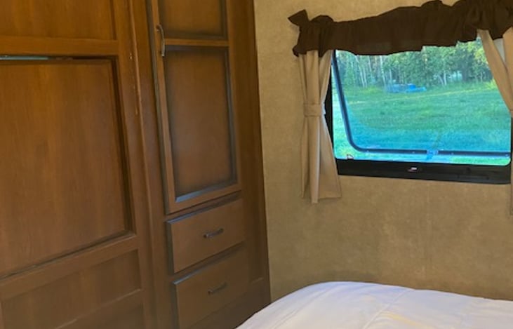 Master bedroom shared closet and drawers