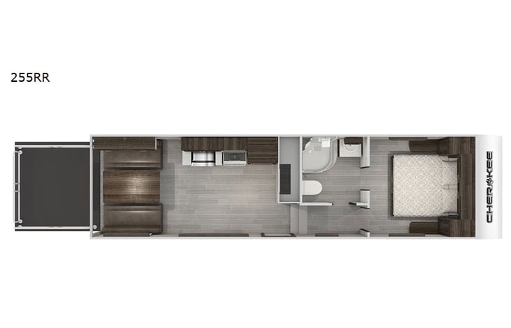 Representative floor plan provided by a trusted RVshare partner.