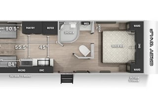 Turn Key 29' two queen bed, fenced patio