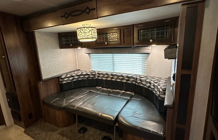 Dinette converted to sleeping area