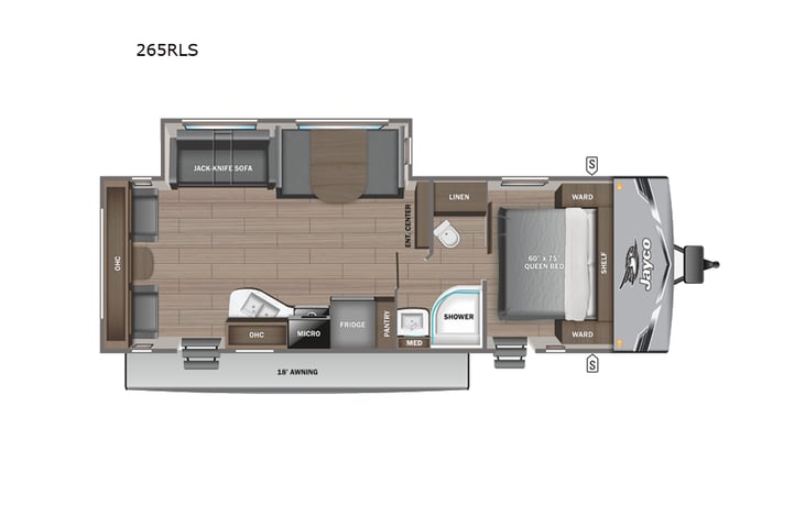 Representative floor plan provided by a trusted RVshare partner.