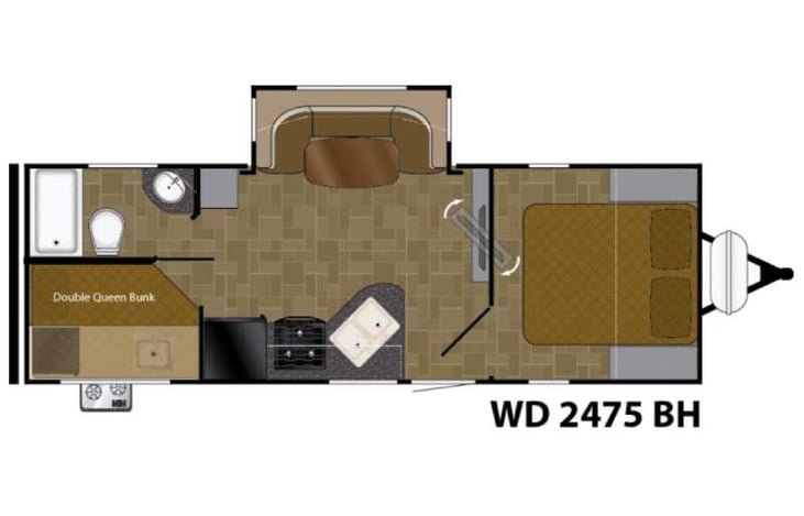 Representative floor plan provided by a trusted RVshare partner.