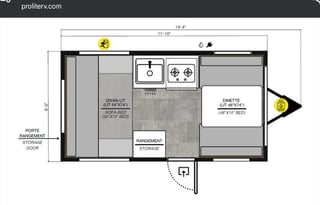 2018 Prolite Mini 13 ft camping trailer