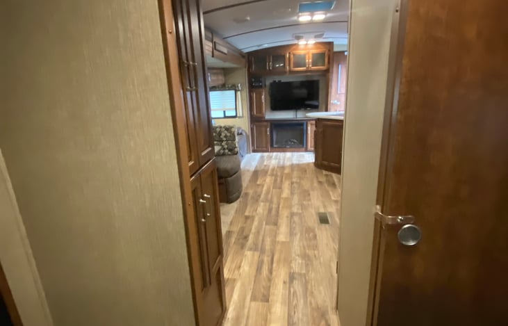 Looking out from master bedroom