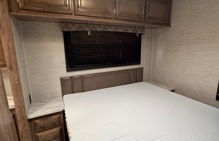 Left view of the private master bedroom