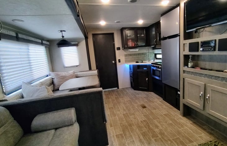 View from second bedroom/bathroom hallway