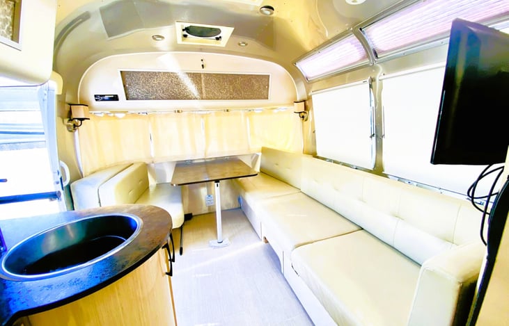Spacious Lounge Area – Relax Inside Your Airstream Travel Trailer