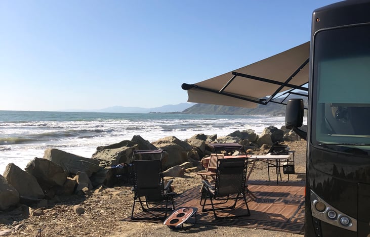 Steps to the Ventura beach off the State beaches exit.