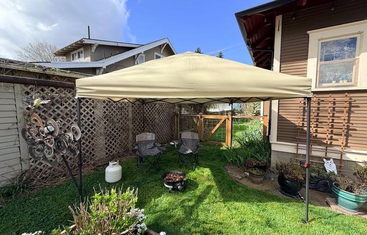 10 x 10 pop-up available for $50/trip, brand new.