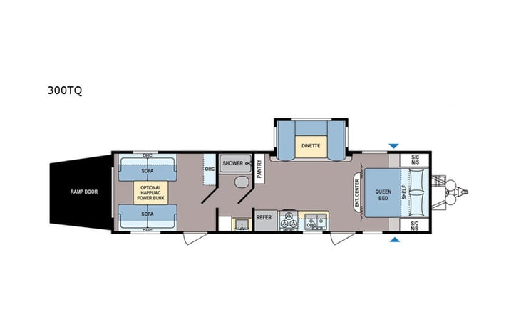 Representative floor plan provided by a trusted RVshare partner.