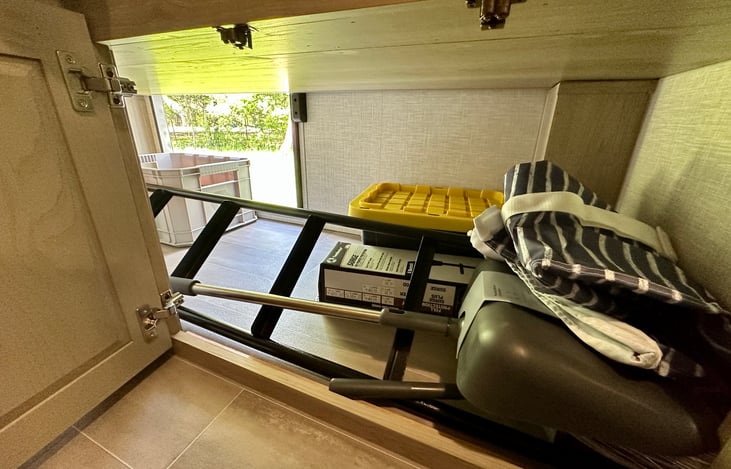 Extra storage under bunk beds