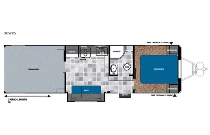 Representative floor plan provided by a trusted RVshare partner.