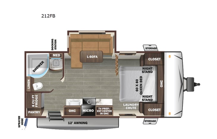 Representative floor plan provided by a trusted RVshare partner.