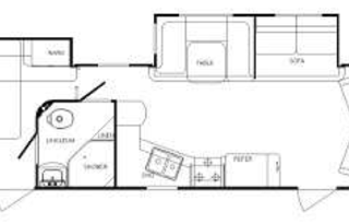 Spacious camper with King master bed.