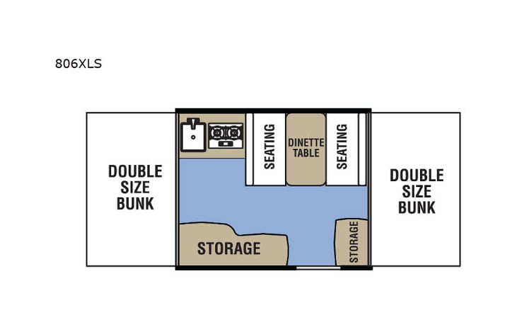 Representative floor plan provided by a trusted RVshare partner.